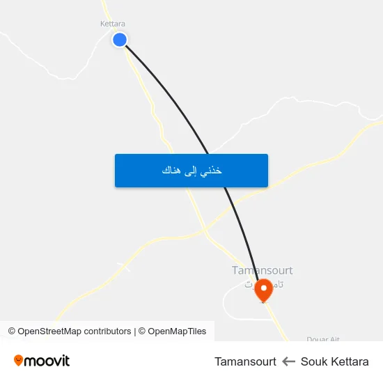 Souk Kettara to Tamansourt map