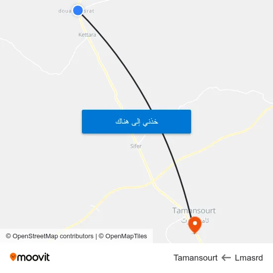 Lmasrd to Tamansourt map