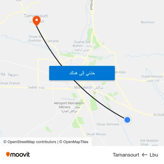 Lbu to Tamansourt map