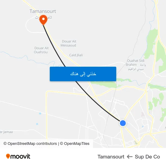 Sup De Co to Tamansourt map