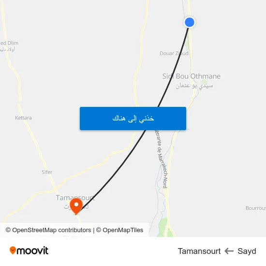 Sayd to Tamansourt map
