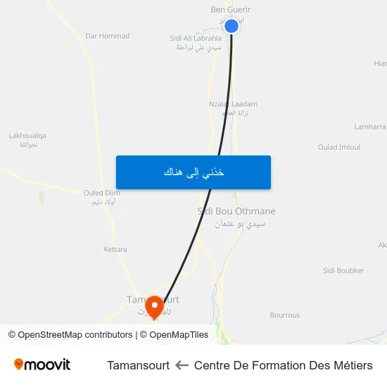 Centre De Formation Des Métiers to Tamansourt map