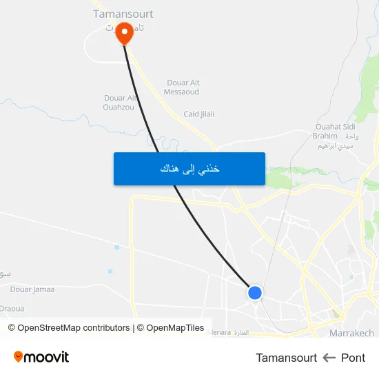 Pont to Tamansourt map