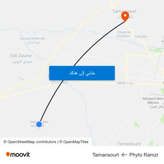 Phyto Ramzi to Tamansourt map