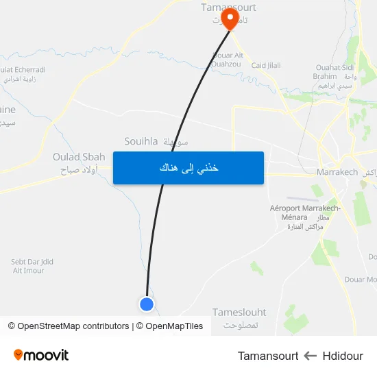 Hdidour to Tamansourt map