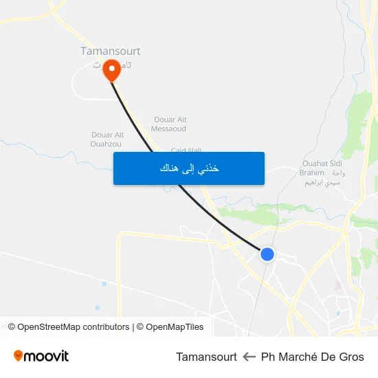 Ph Marché De Gros to Tamansourt map
