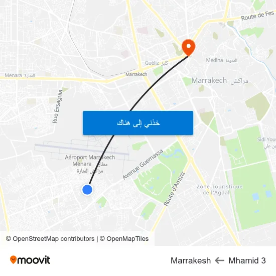Mhamid 3 to Marrakesh map
