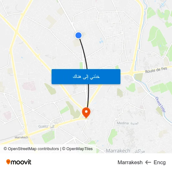 Encg to Marrakesh map
