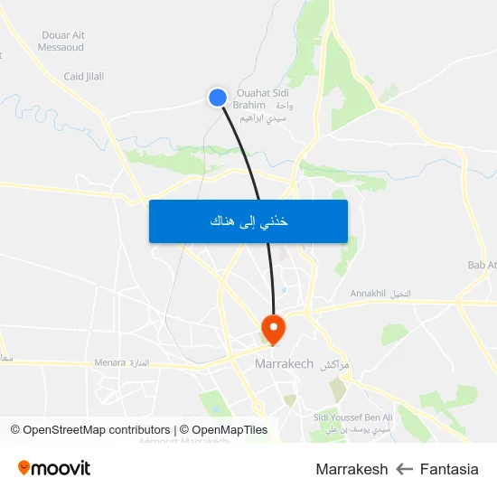Fantasia to Marrakesh map