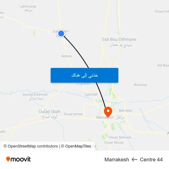 Centre 44 to Marrakesh map