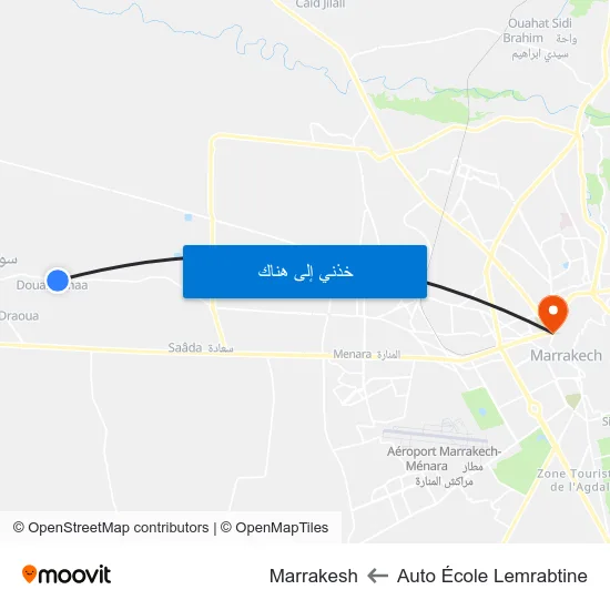 Auto École Lemrabtine to Marrakesh map