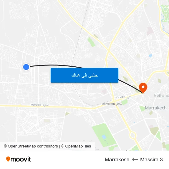 Massira 3 to Marrakesh map