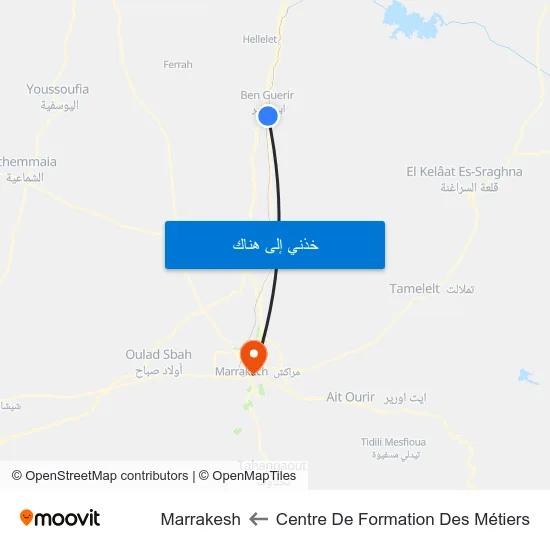 Centre De Formation Des Métiers to Marrakesh map