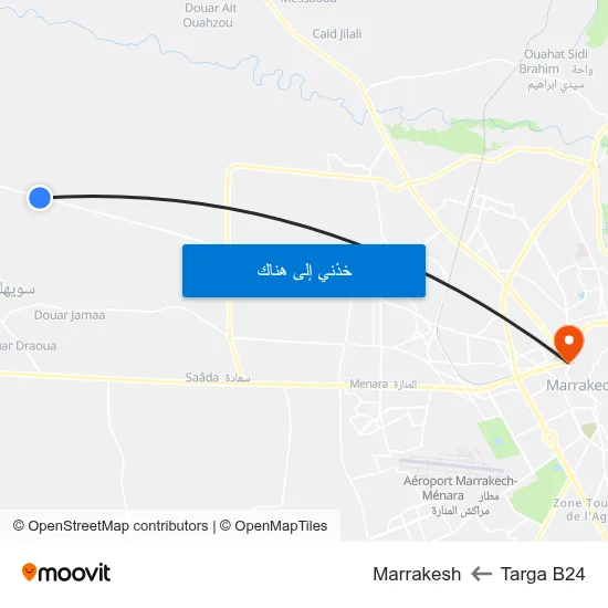 Targa B24 to Marrakesh map