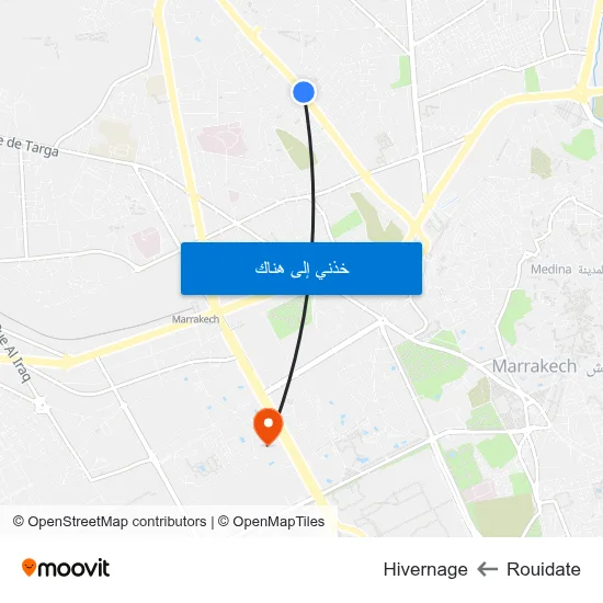 Rouidate to Hivernage map