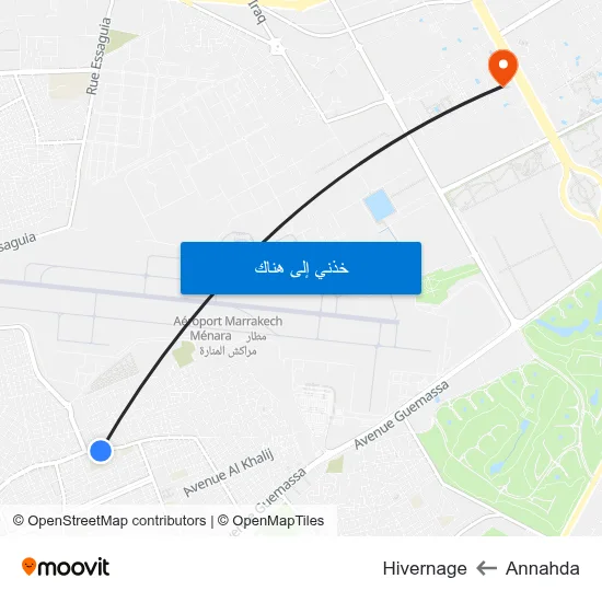 Annahda to Hivernage map