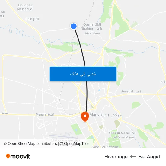 Bel Aagid to Hivernage map