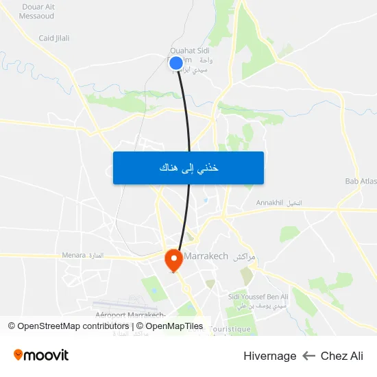 Chez Ali to Hivernage map