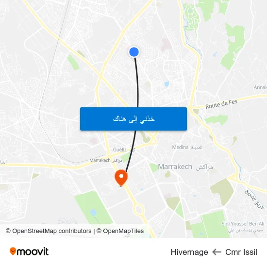 Cmr Issil to Hivernage map