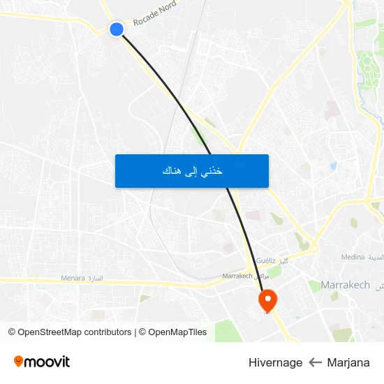 Marjana to Hivernage map