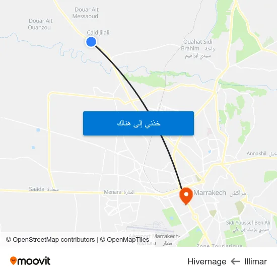 Illimar to Hivernage map