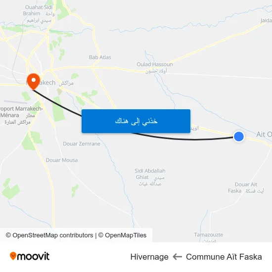 Commune Aït Faska to Hivernage map