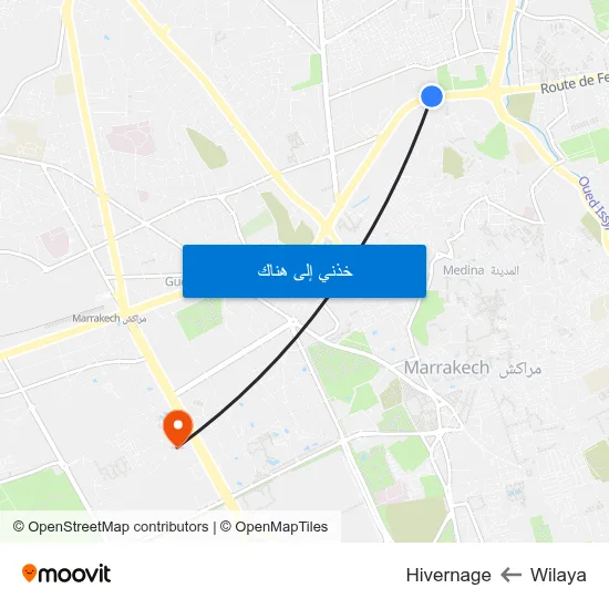 Wilaya to Hivernage map