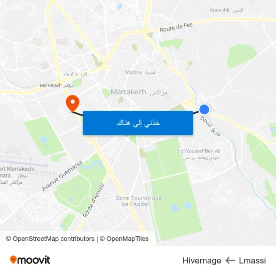 Lmassi to Hivernage map