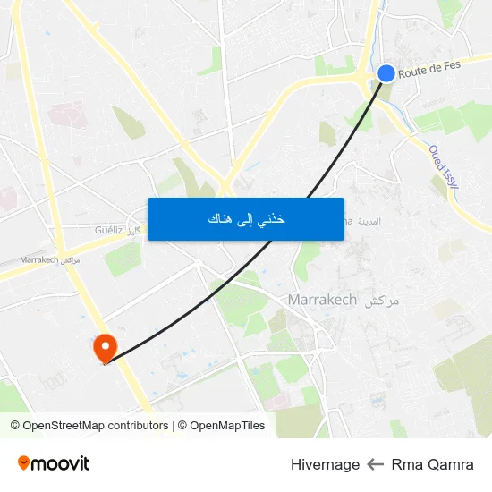 Rma Qamra to Hivernage map