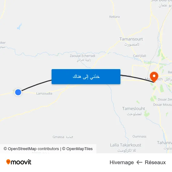 Réseaux to Hivernage map