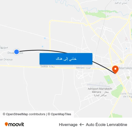 Auto École Lemrabtine to Hivernage map