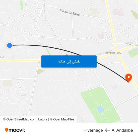 Al Andalibe to Hivernage map