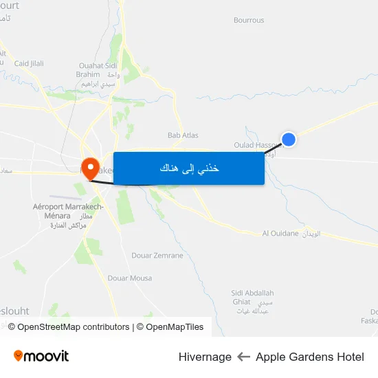 Apple Gardens Hotel to Hivernage map