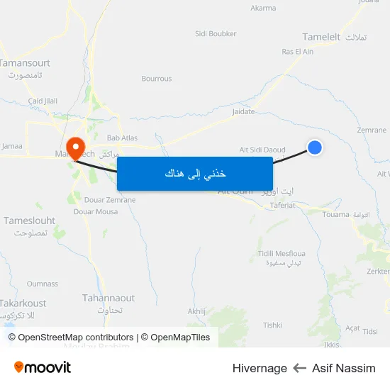 Asif Nassim to Hivernage map