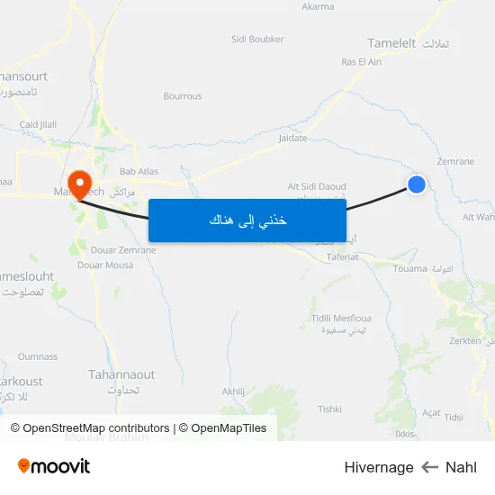 Nahl to Hivernage map