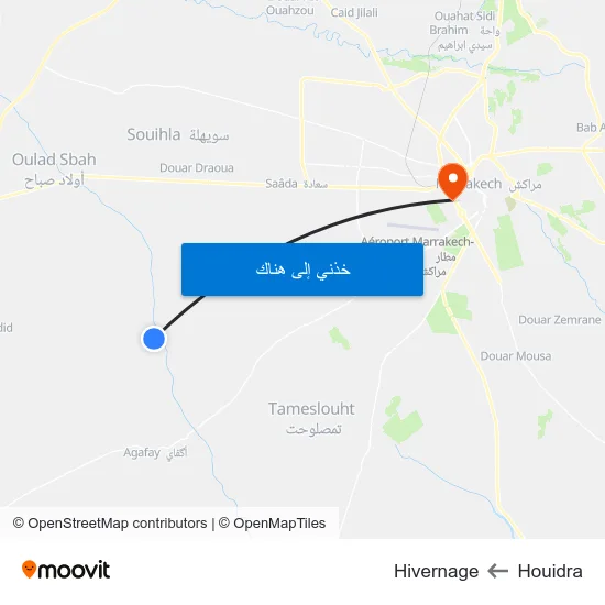 Houidra to Hivernage map