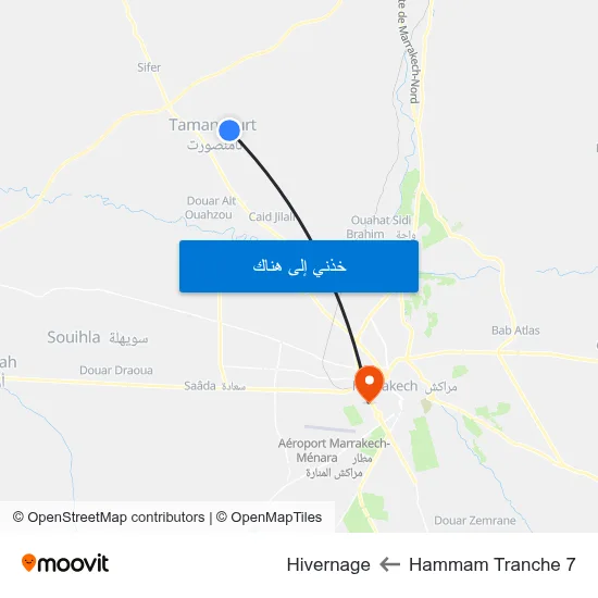 Hammam Tranche 7 to Hivernage map