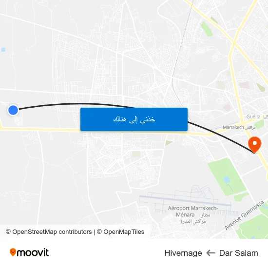 Dar Salam to Hivernage map