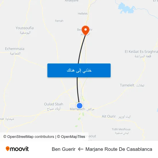 Marjane Route De Casablanca to Ben Guerir map