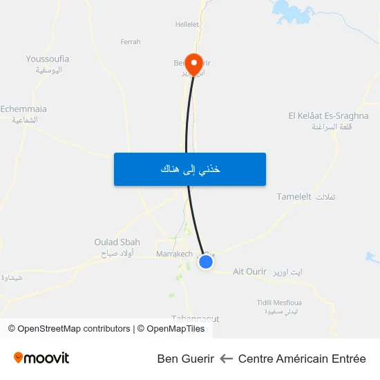 Centre Américain Entrée to Ben Guerir map