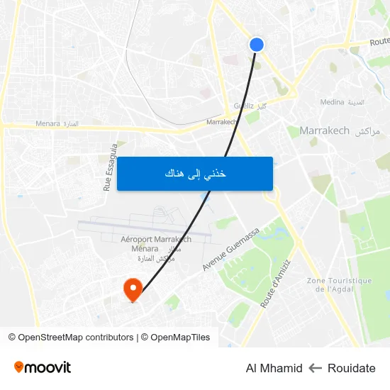 Rouidate to Al Mhamid map