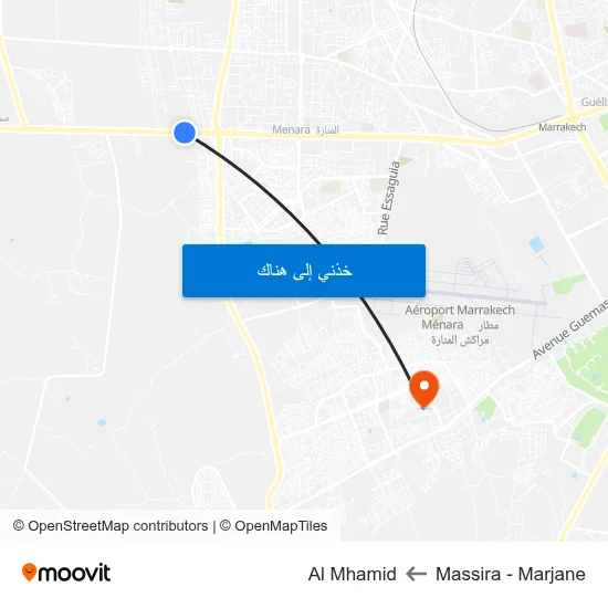 Massira - Marjane to Al Mhamid map