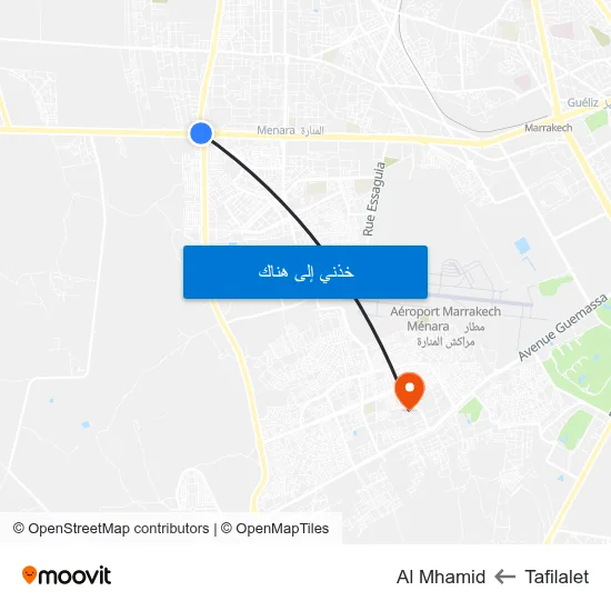 Tafilalet to Al Mhamid map