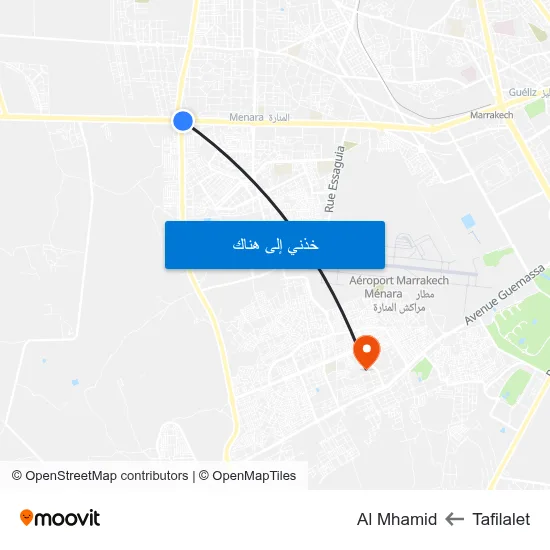 Tafilalet to Al Mhamid map