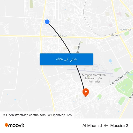 Massira 2 to Al Mhamid map
