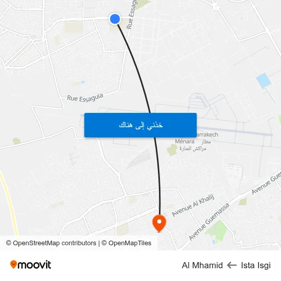 Ista Isgi to Al Mhamid map