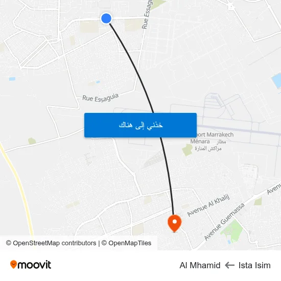 Ista Isim to Al Mhamid map