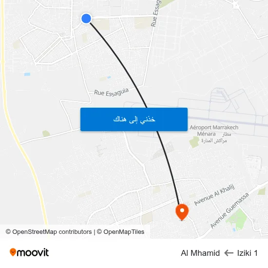 Iziki 1 to Al Mhamid map