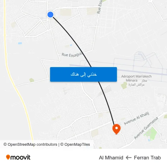 Ferran Trab to Al Mhamid map