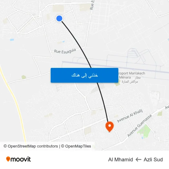 Azli Sud to Al Mhamid map